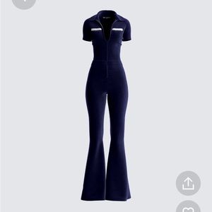 Velvet Navy Jumpsuit